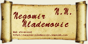 Negomir Mladenović vizit kartica